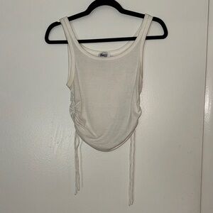 Princess Polly White Ruched Tank Top